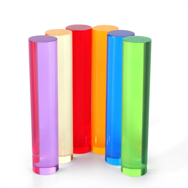 Wholesale factory round clear colored acrylic rods with ends polished
