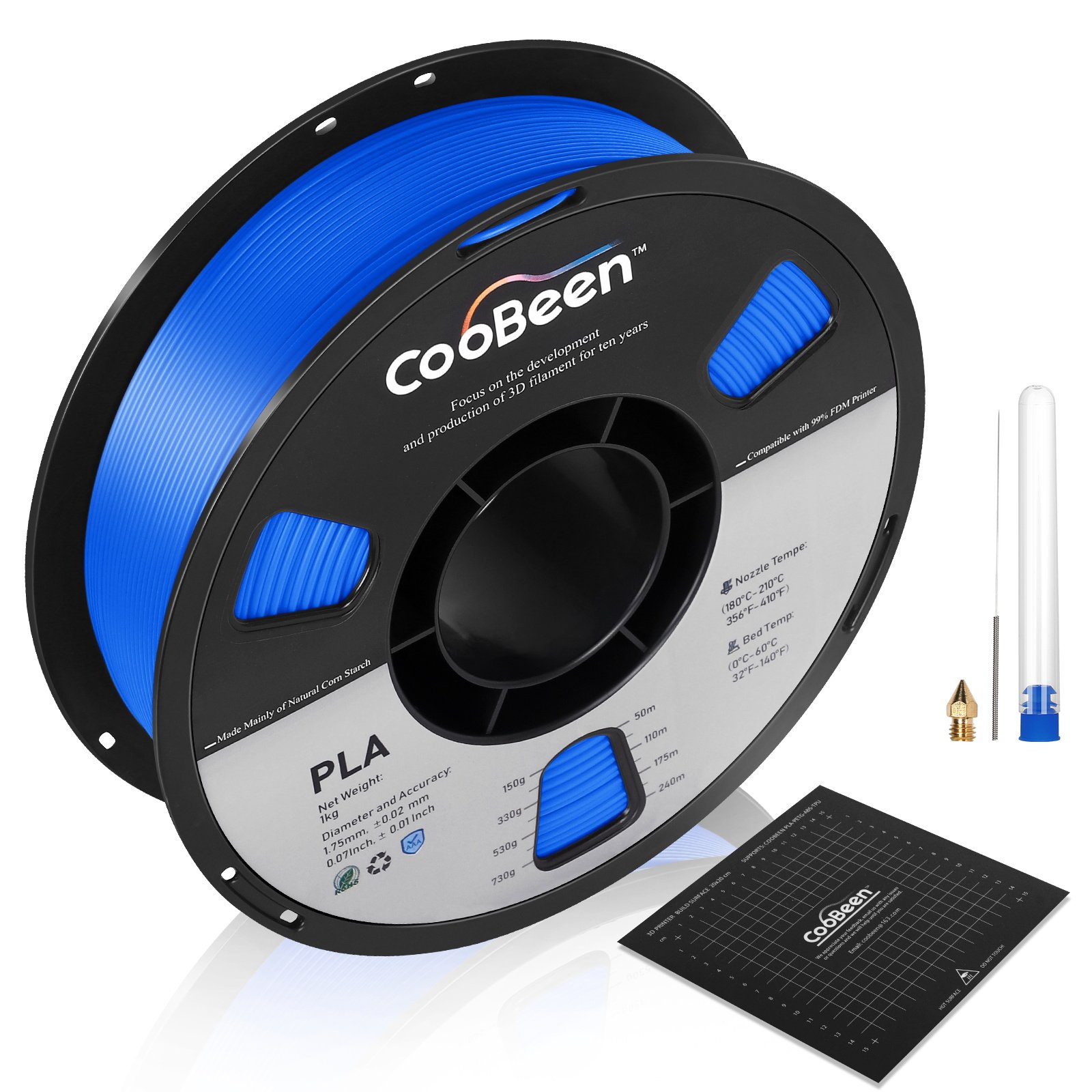 CooBeen High Quality Neat Winding 3D Printing Filament PLA 1.75mm/1kg 2.2lb Spool for 3D Printer Pen Print Direct Factory