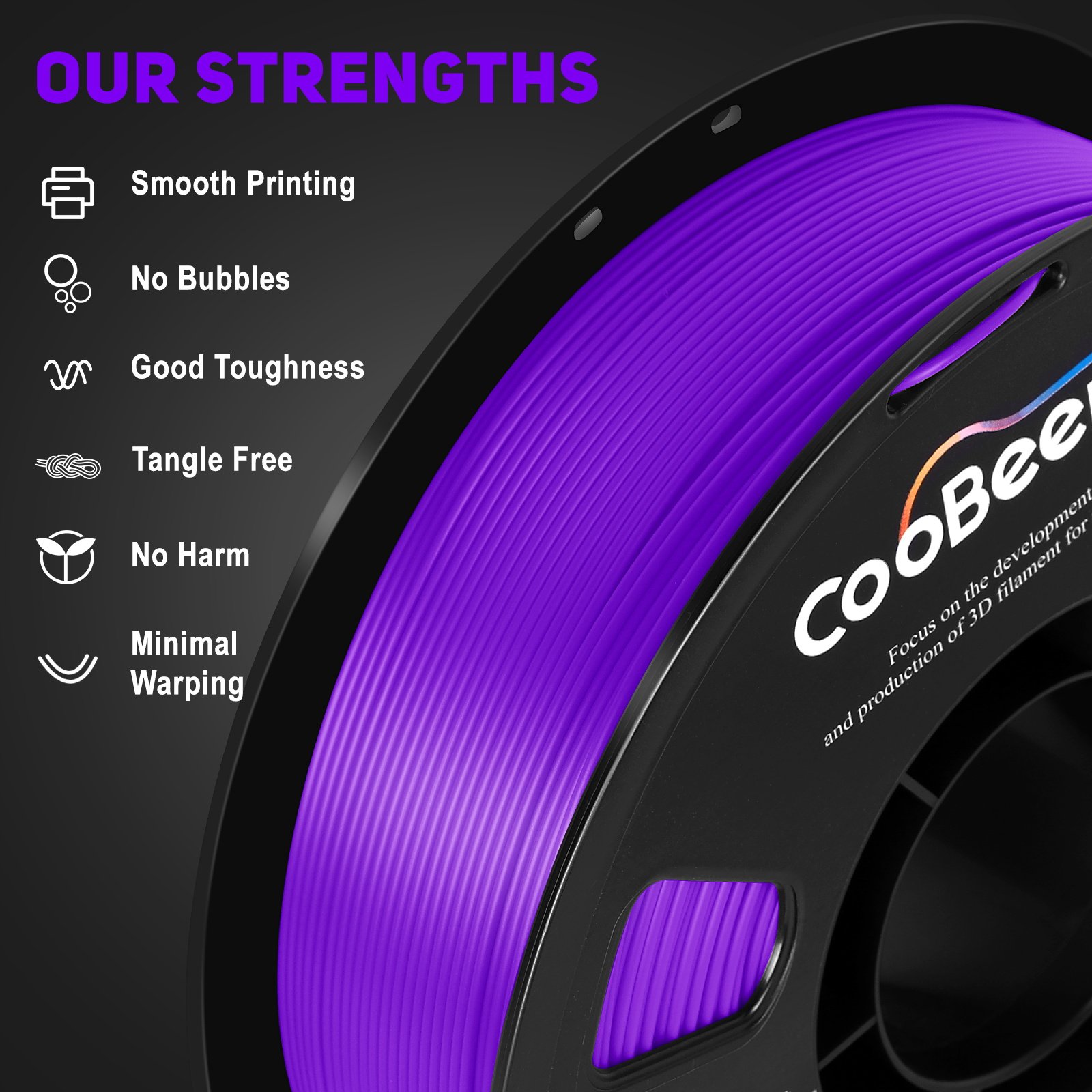 CooBeen High Quality Neat Winding 3D Printing Filament PLA 1.75mm/1kg 2.2lb Spool for 3D Printer Pen Print Direct Factory