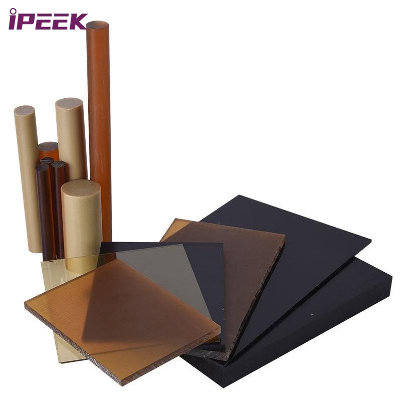 iPEEK High Purity Transparent Amber Plastic Rods Ultem 1000 PEI Bar Sheet Film 2mm to 140mm