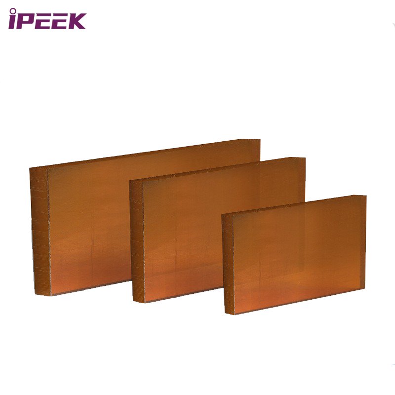 iPEEK High Purity Transparent Amber Plastic Rods Ultem 1000 PEI Bar Sheet Film 2mm to 140mm