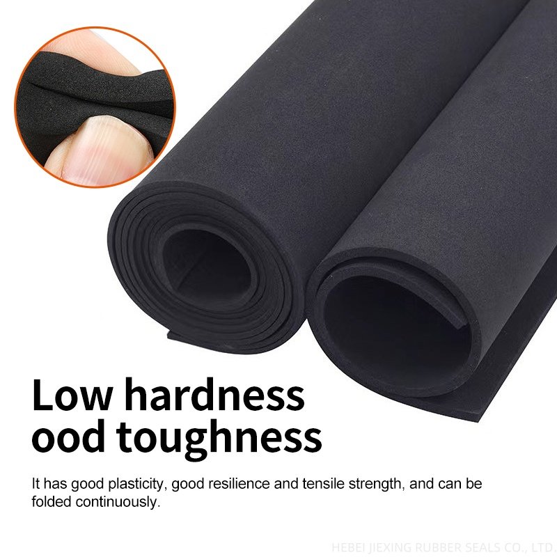 Custom High Quality 0.5mm 12mm Thickness 9mm 3mm Fkm Sbr Nbr Epdm Foam Rubber Sheet Roll
