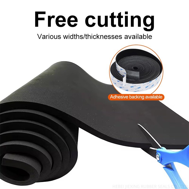 Custom High Quality 0.5mm 12mm Thickness 9mm 3mm Fkm Sbr Nbr Epdm Foam Rubber Sheet Roll