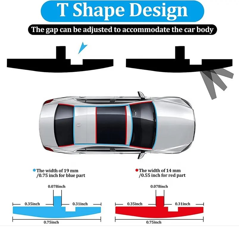 Easy to cut General Purpose Model T car weatherproof seal Self-adhesive rubber windshield seal Auto edge protector