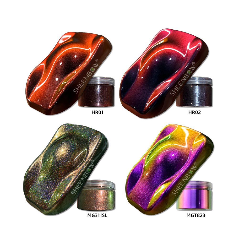 Sheenbow Makeup Metallic Shimmer Monochromatic Super Chrome Mirror Pearl Eyes Chameleon Pigment chrome car paint powder
