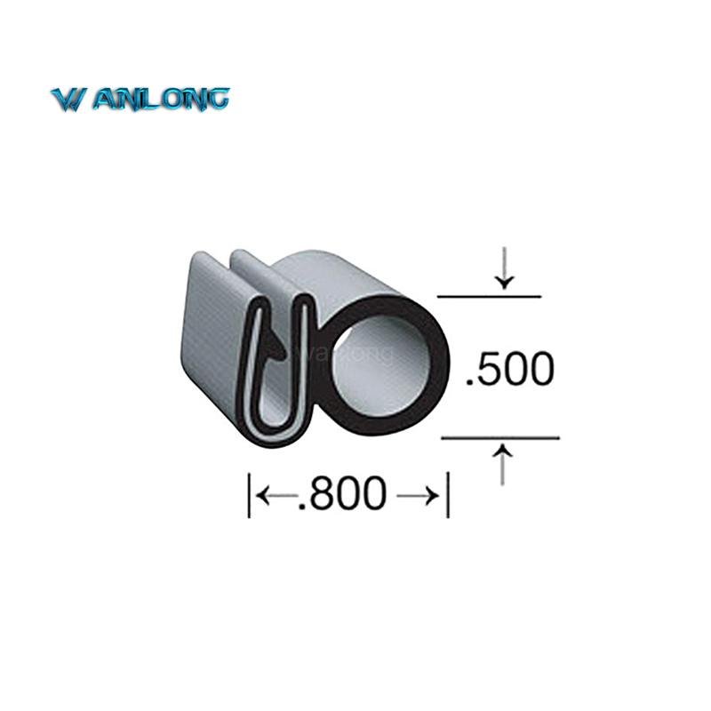 U Channel Black Molding Rubber Edge Trim Seal for Car Lok Van Truck Boat Door