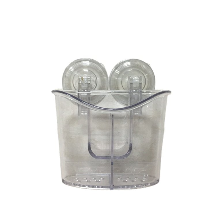 Removable multi-function no-punch vacuum plastic suction cups are traceless connected to bathroom cup holders.