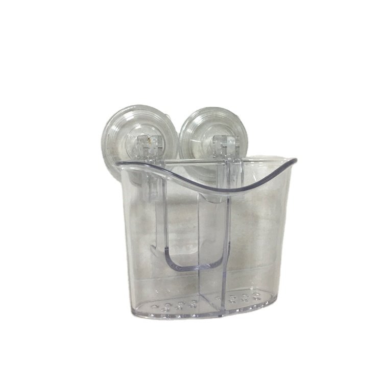 Removable multi-function no-punch vacuum plastic suction cups are traceless connected to bathroom cup holders.