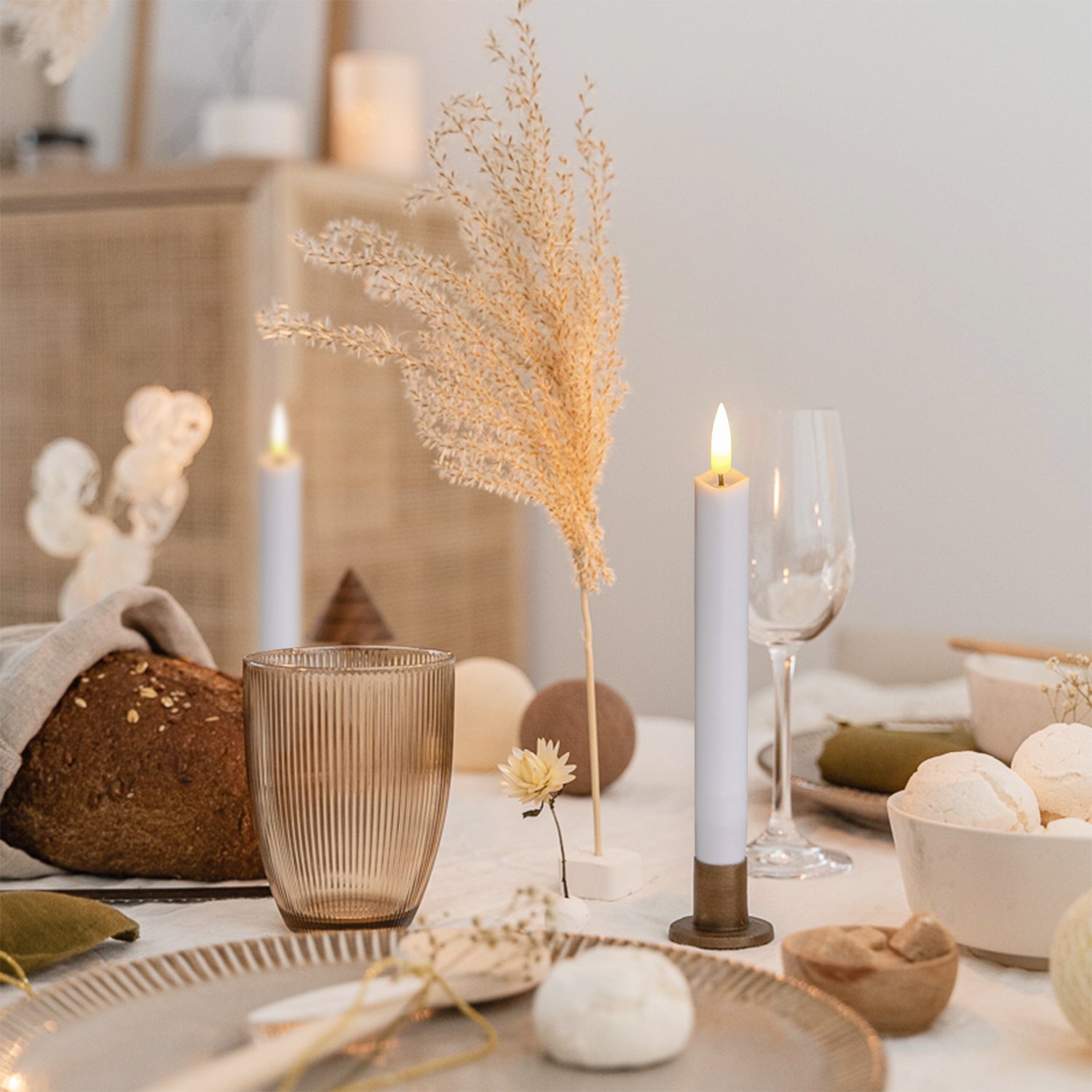 RDL62A12FR10 LED Candles Light Wedding Festival Decor Electronic 10-key Remote Control Pressed Long Bullet Wick Candle Light