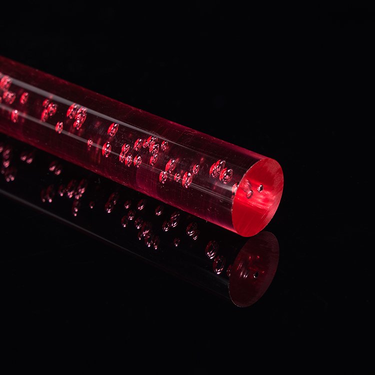 Hot Sale Bubble Acrylic PMMA Rod Clear Plastic Colorful Rod Transparent Rod For Bar Light Decoration