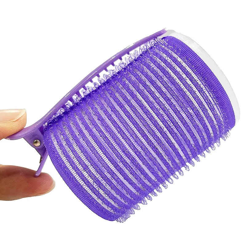 Factory Wholesale 3 Sizes No Heat Self Grip Hair Rollers Set 18pcs Plastic Nylon Hair Rollers with 12pcs Clips
