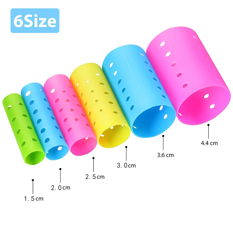 Multiple Sizes Smooth Magnetic Hair Rollers Set DIY Hairstyling Tools Plastic Hair Rollers Curlers with Clips and Hairnet