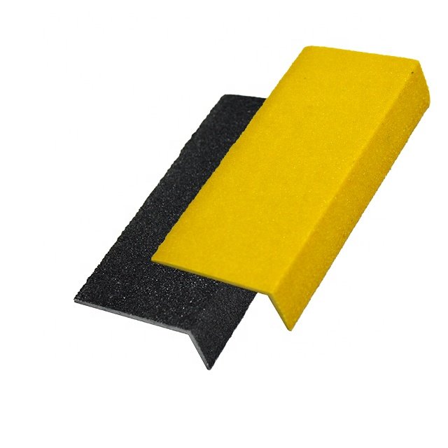 safety walkway Luminescent fiberglass strip insert frp step nosing glow in dark stair tread