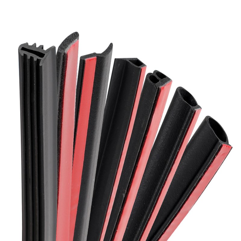 Automotive EPDM foam rubber car door weather stripping P Z D B type edge protector trim with glue self adhesive