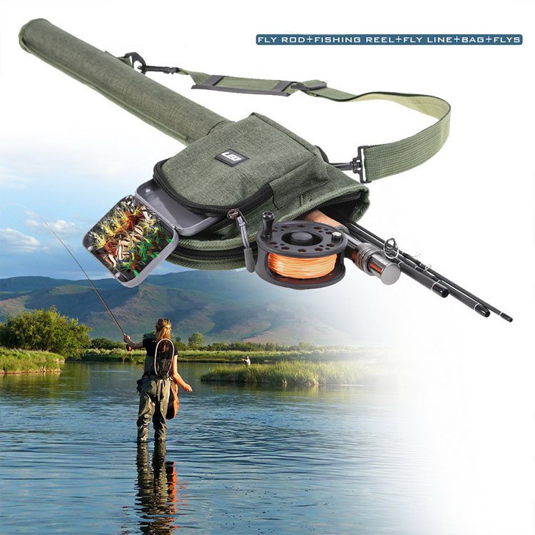 WeiHe Fly Fishing Rod and Reel Combo Set 7/8 Fly Rods with Carry Bag 20 Flies Fishing Lures For Carp Pesca