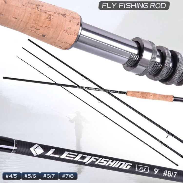 WeiHe Fly Fishing Rod and Reel Combo Set 7/8 Fly Rods with Carry Bag 20 Flies Fishing Lures For Carp Pesca
