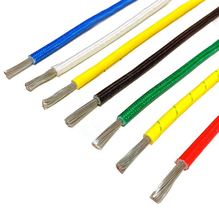 Ul3512 8 13 28 Awg Flight High Temperature Single Conductor Silicone Rubber Covered Fiber Glass Braided Flex Automotive Wire