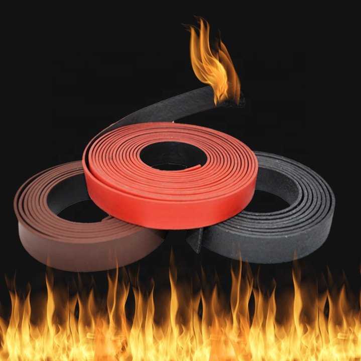 fire door expansion rubber gasket seal strip smoke barrier flame retardant self-adhesive intumescent sheet passive tape