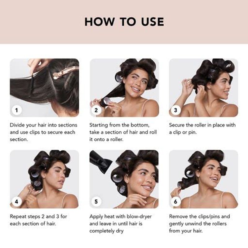 Wholesale Aluminum Thermal Nylon Hair Rollers Set Multiple Sizes Black Self Grip Hair Rollers for Long and Short Hair