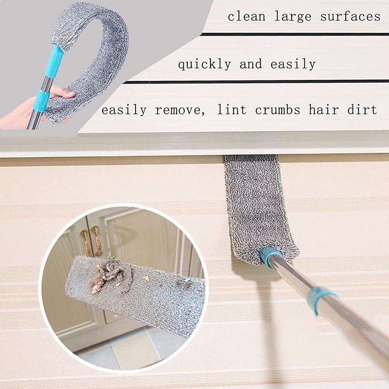 Household Long Handle Mop Telescopic Duster Brush Blinds Dust Brush Removal Microfibre Dust Removal Brushes Home Cle