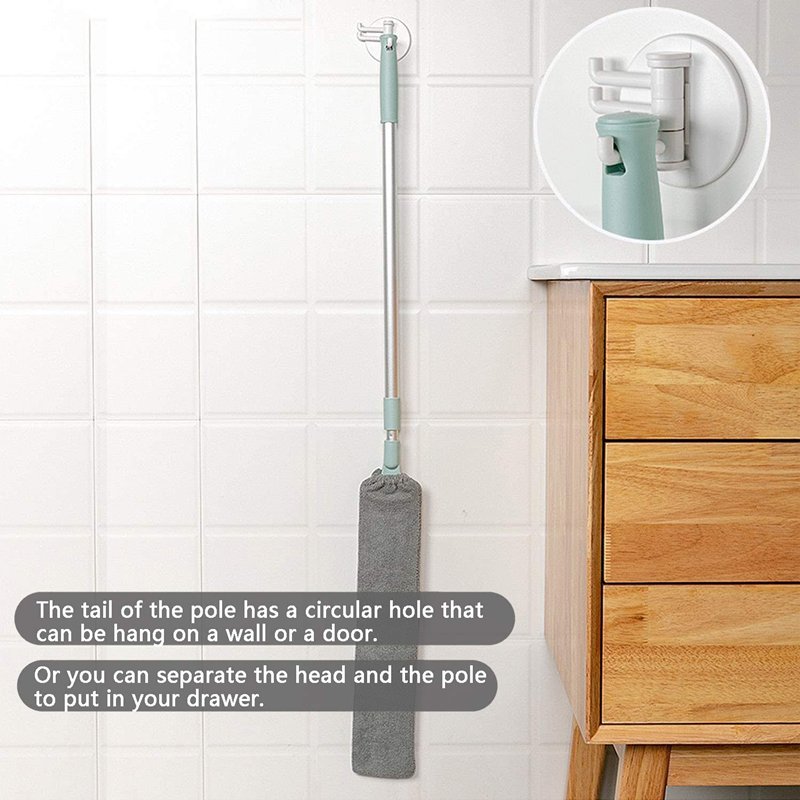 Household Long Handle Mop Telescopic Duster Brush Blinds Dust Brush Removal Microfibre Dust Removal Brushes Home Cle