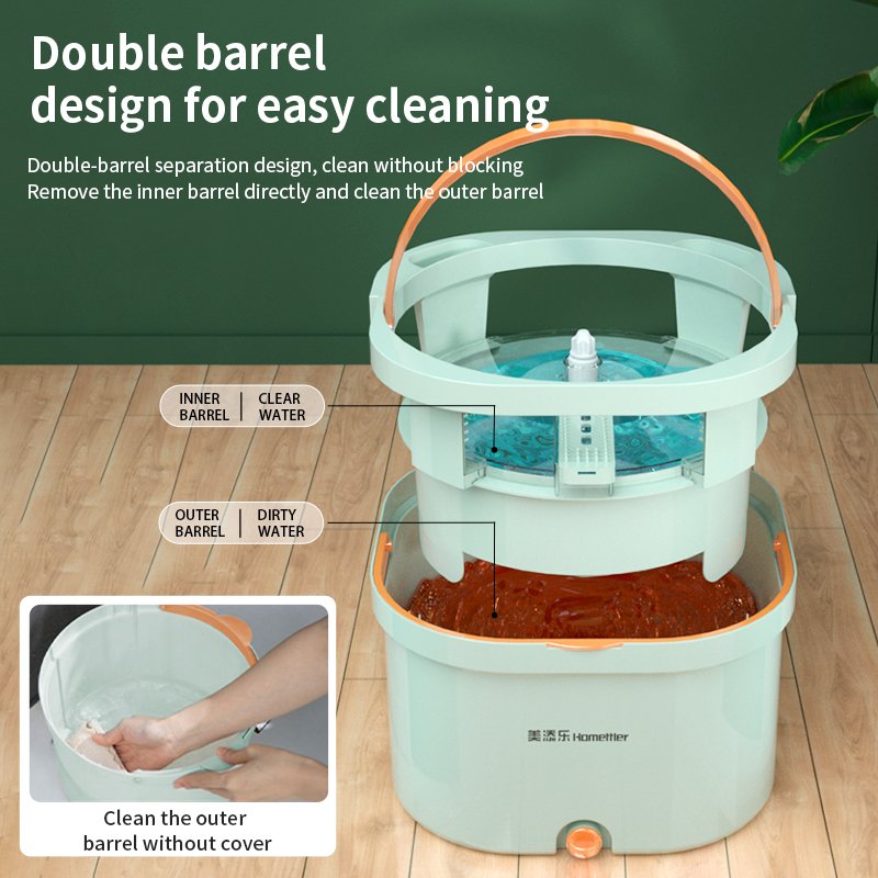 Magic Floor Dust Home Cleaning Spin Mops And Bucket Set Squeeze Mop Bucket With Replacement Microfiber