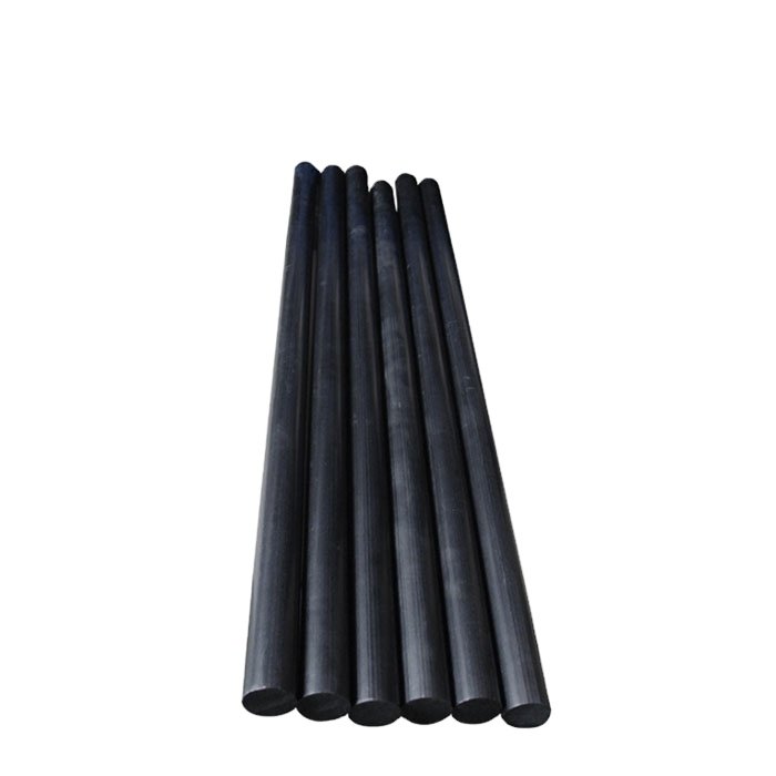 High Performance Customized Size 30% Carbon Fiber Filled Peek Rod CA30 Peek Rod Black Peek Rod