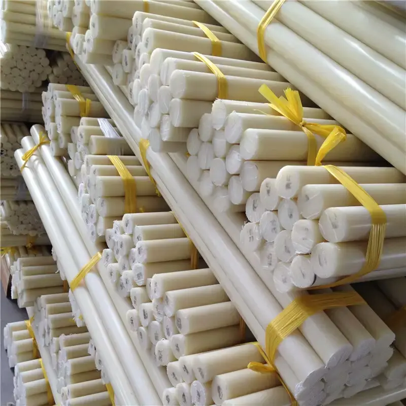 White Solid Flexible Nylon PA6 Threaded Rod Plastic Sheets for Engineering Plastic Products-Nylon Plastic Rods