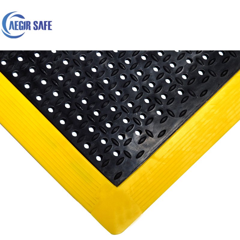 AEGIRSAFE ANTI-FATIGUE RUBBER FLOOR TILES Mats Suitable fo Dry Wet Oliy Slippery Situation