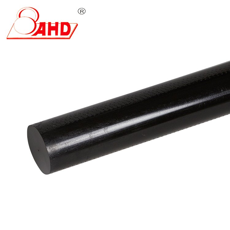 Factory supply extruded solid polyacetal pom black rods black derlin plastic bar