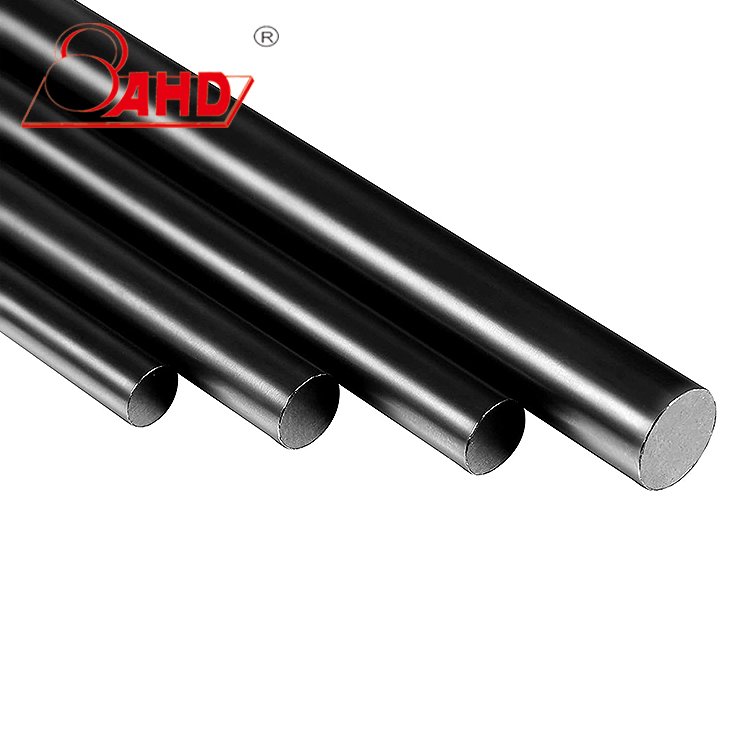 Factory supply extruded solid polyacetal pom black rods black derlin plastic bar