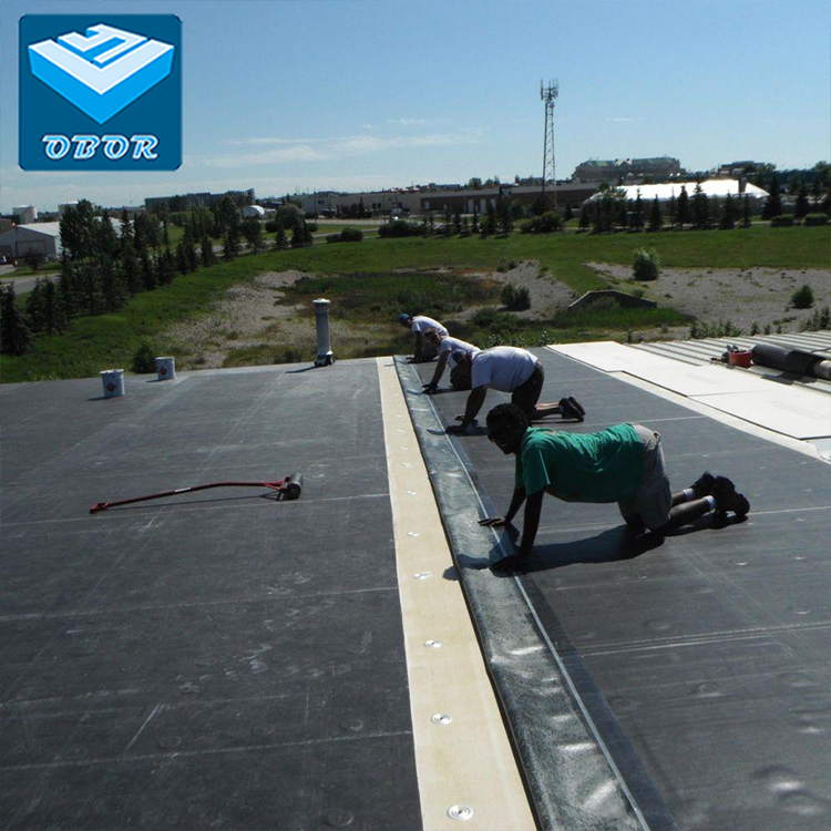 EPDM Rubber Roofing Waterproof Membrane for Construction Film 1.2mm 1.5mm PVC TPO Geomembrane Reinforced Membranes Sheet