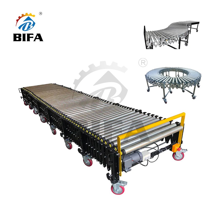 Bifa Light Duty Gravity Roller Line, Expandable Roller Conveyor, Flexible Conveyor for Packing Sorting logistics Conveyor