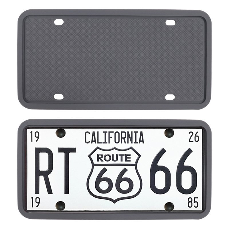 China Custom License Frames US Auto Rubber Parts Color Rubber Bumper Guard Silicone License Plate Frame Cover