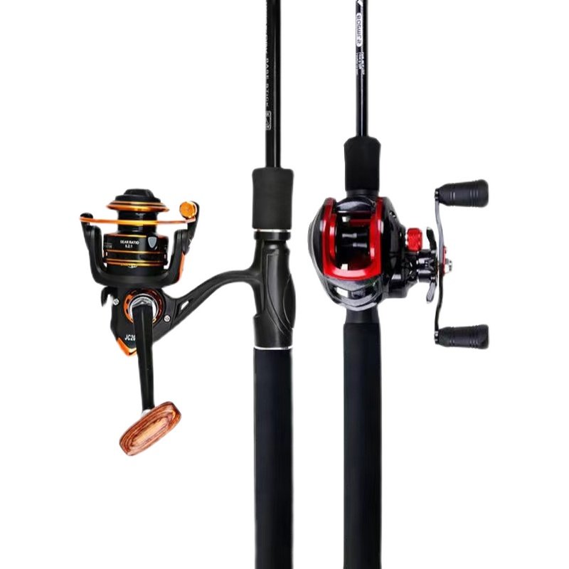 Lure Fishing Rod Full Set Of Glassfiber Super Hard M Adjustment Casting Water Drop Wheel Spinning Lure Long Throw Sea Rod