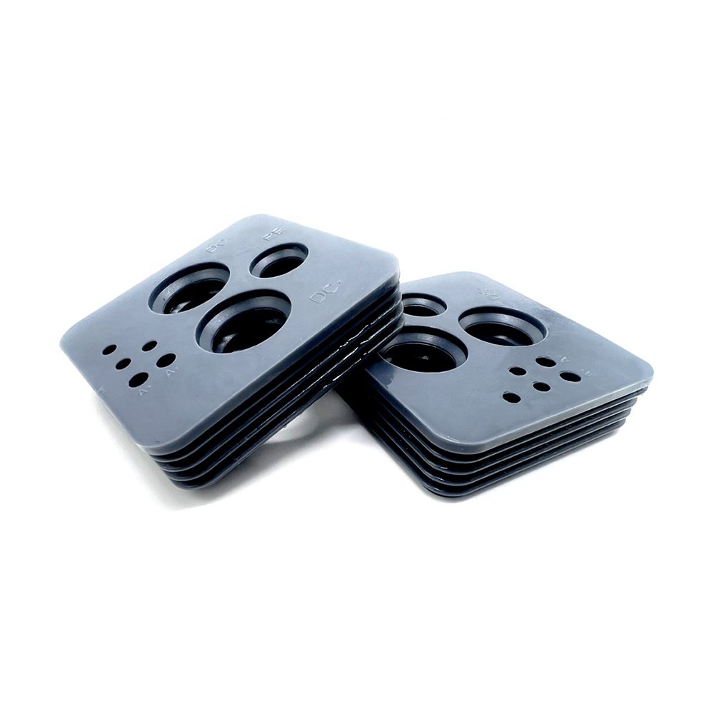 Square silicone rubber wire seals for automotive connectors
