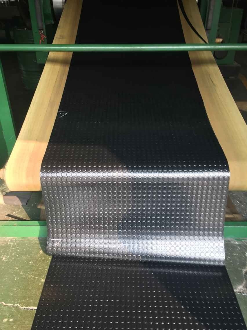 3mm-6mm SBR Black round Dot/Stud/Coin Rubber Sheet in Roll Format