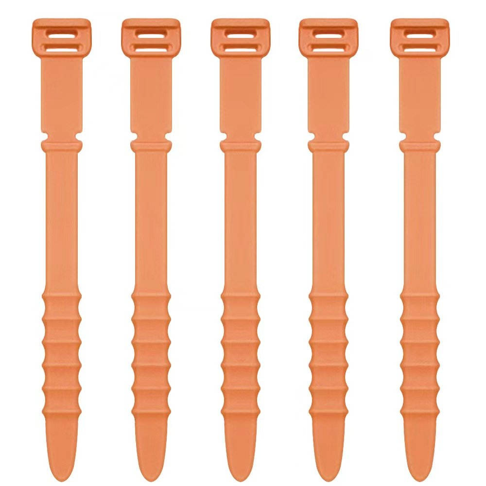 Adjustable fishbone silic-one USB cable for storing earphone wires and other pro--tective spools