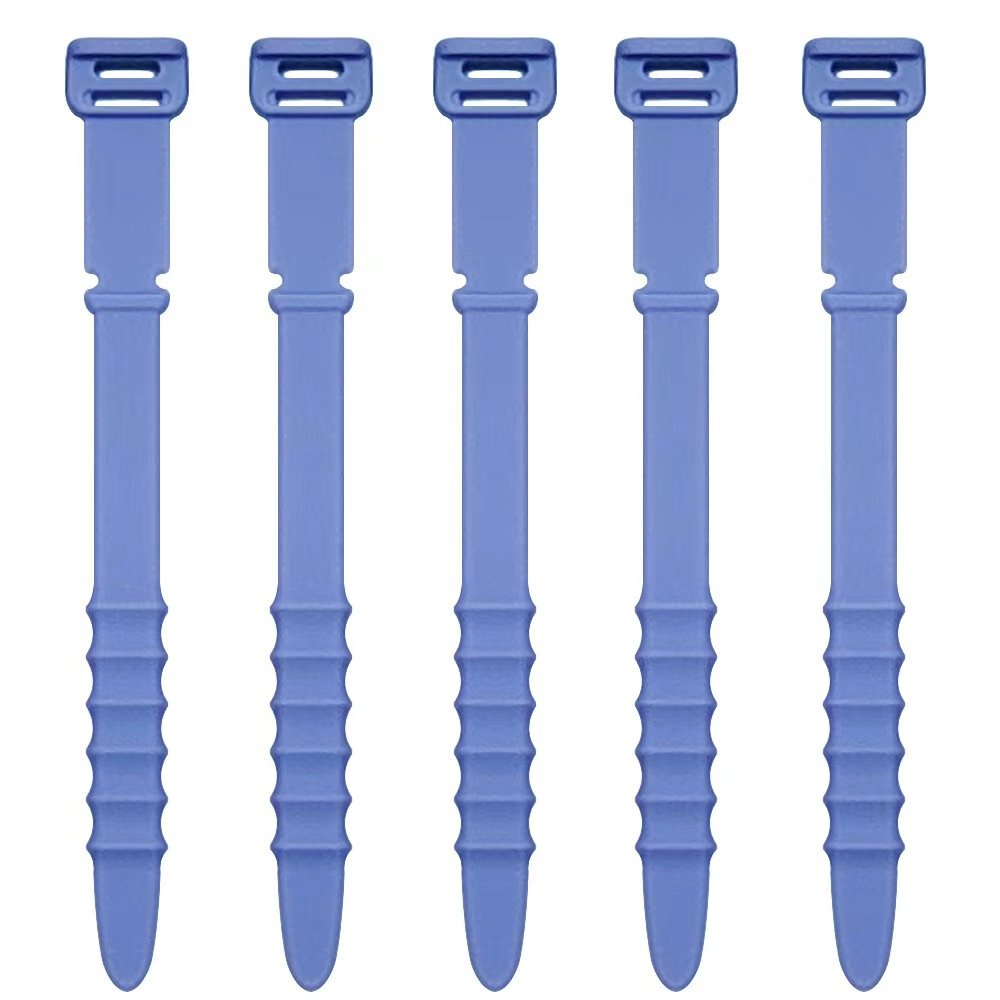 Adjustable fishbone silic-one USB cable for storing earphone wires and other pro--tective spools