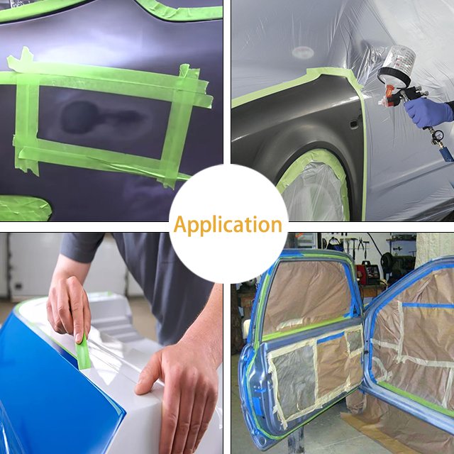 Manufacturer Custom 1/2 Inch Green Yellow High Temperature Automotive Car Painter Masking Tape For Painting