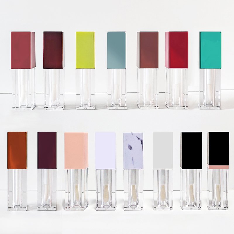 c-Private Label Custom square luxury lipgloss tube Tube Cosmetic Packaging Lip Gloss lip oil Tubes