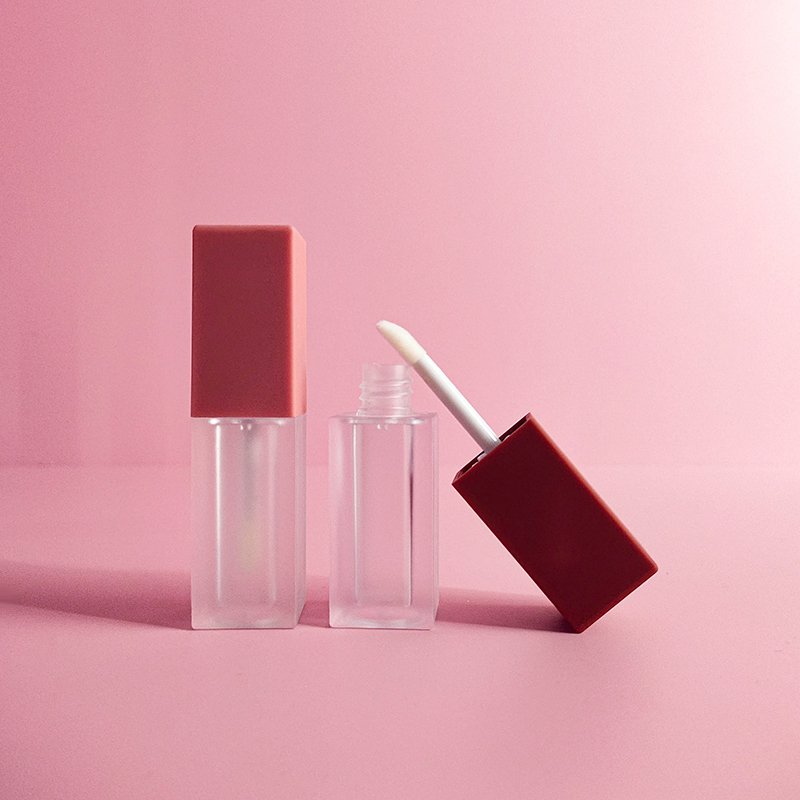 c-Private Label Custom square luxury lipgloss tube Tube Cosmetic Packaging Lip Gloss lip oil Tubes