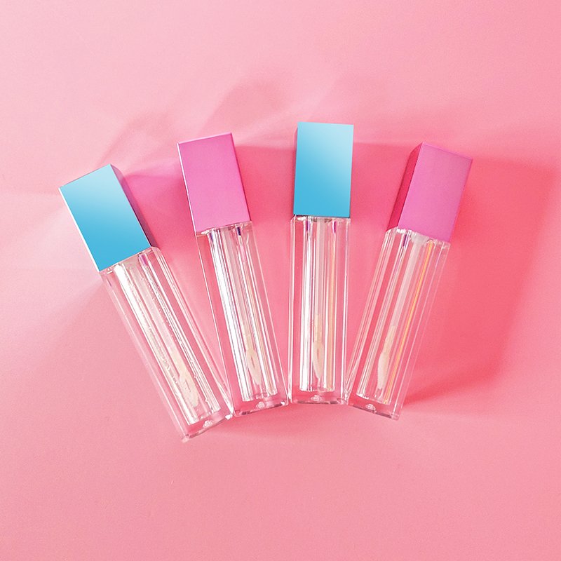 c-Private Label Custom square luxury lipgloss tube Tube Cosmetic Packaging Lip Gloss lip oil Tubes