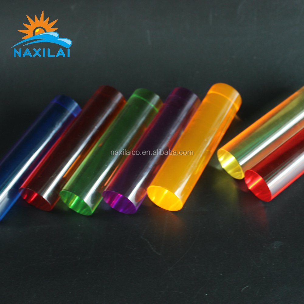 Colored Acrylic Rods Acrylic Bubble Rod Hexagon Acrylic Rod PMMA Polished Square/ triangle Colored 20mmwith NAXILAI