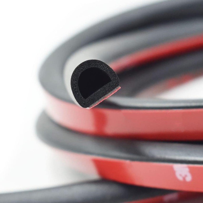 D-Shape Weatherstrip Door Seal Width Automotive Window Door Soundproofing, Car Motor Auto Door Rubber Weather Strip