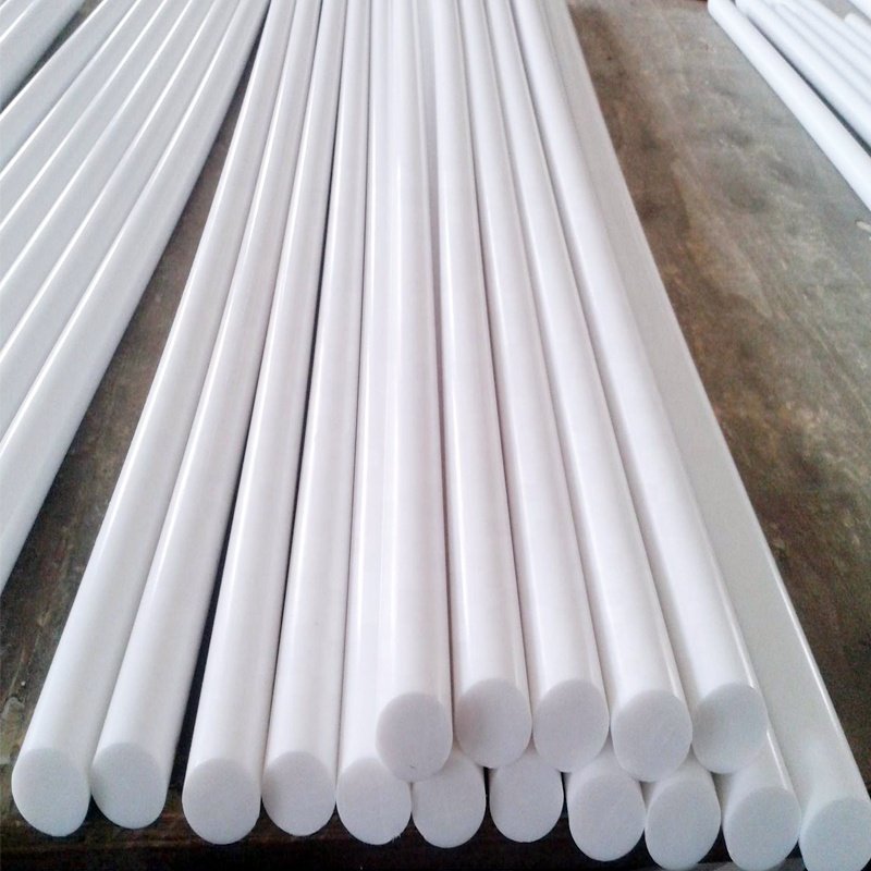 High Temperature Resistance 100% Virgin Best White Plastic chemical resistant Extrude rods PTFE Rod