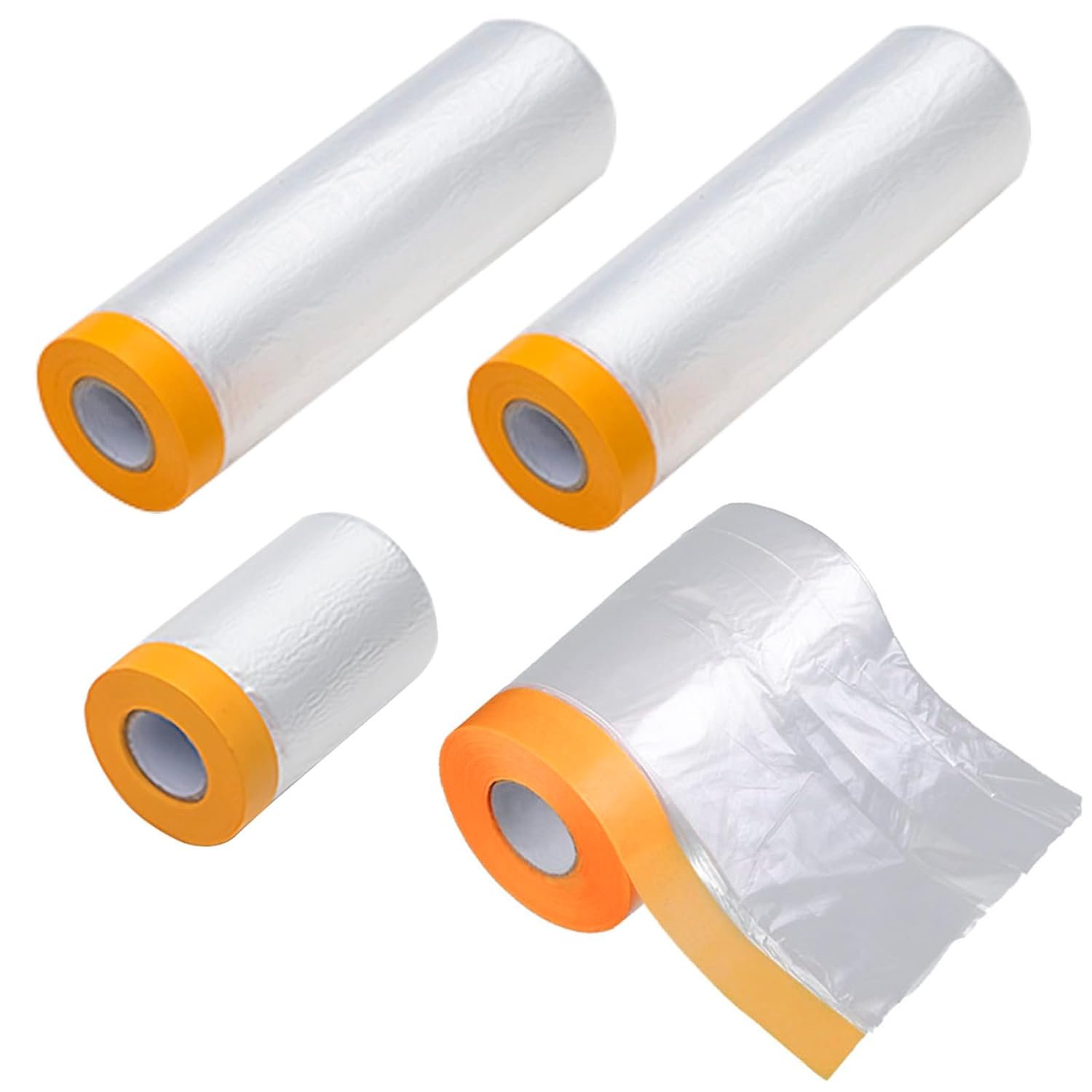 Adhesive Drop Automotive Furniture Protection Floor Covering Cloth DIY Painting Protector Paint Pre-Taped Masking Plastic Film