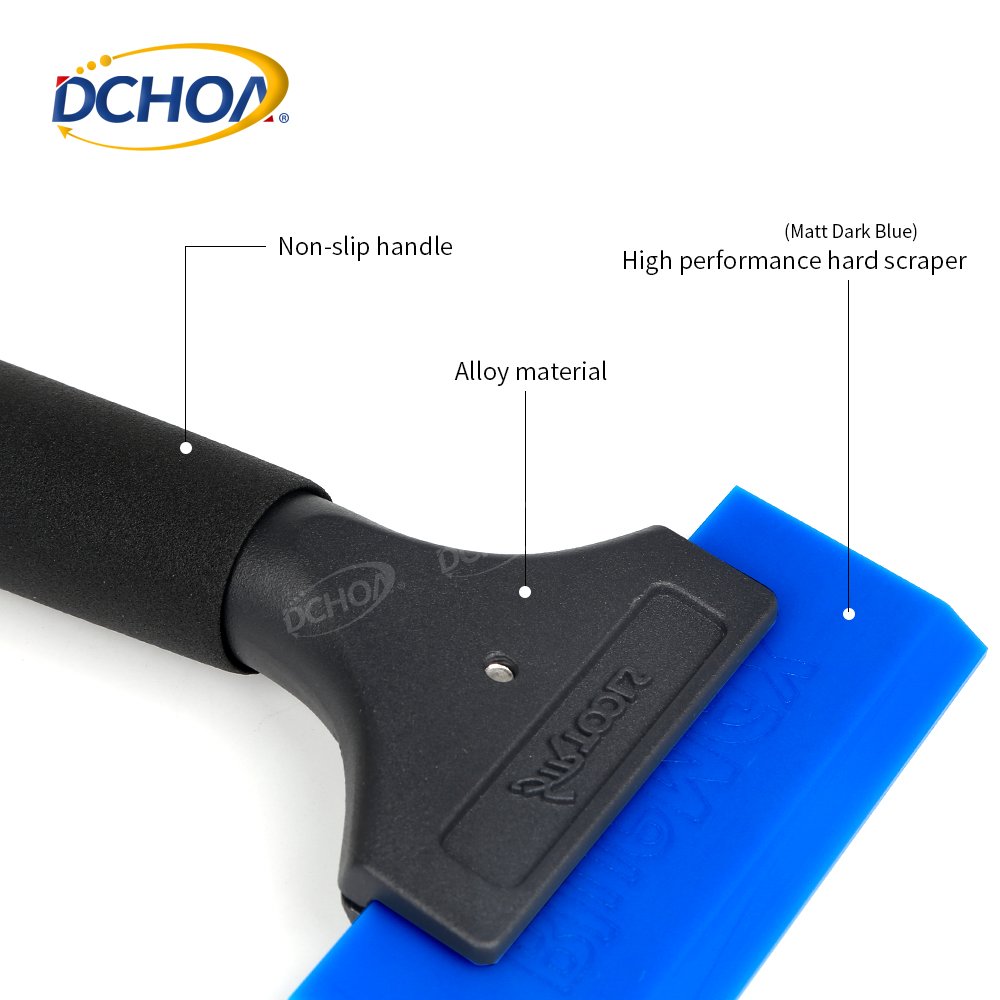 DCHOA tinted window tools 5'' Long Aluminium Blue Max Squeegee With Handle Extra Hard