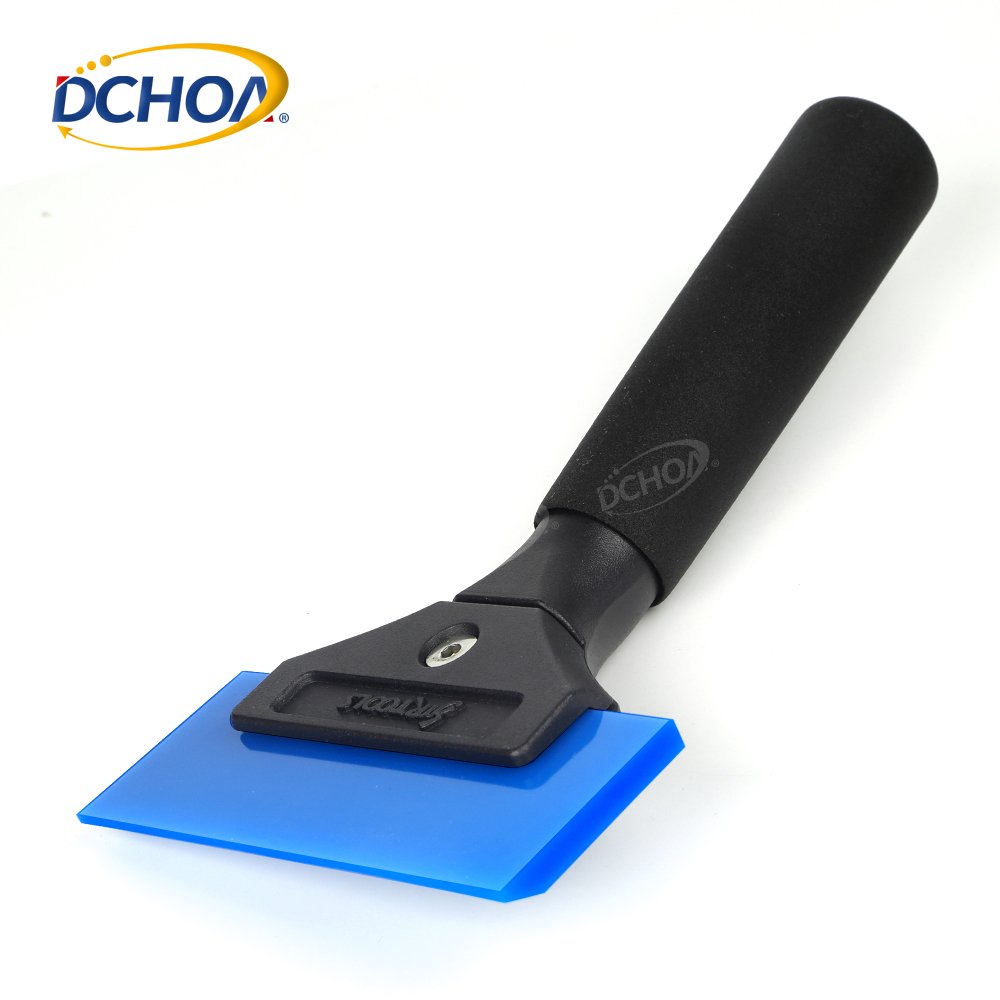 DCHOA tinted window tools 5'' Long Aluminium Blue Max Squeegee With Handle Extra Hard