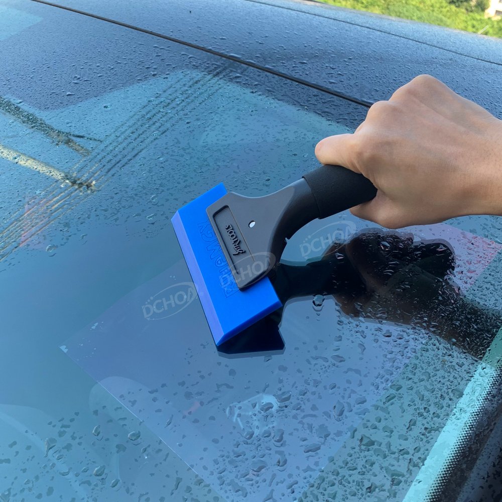 DCHOA tinted window tools 5'' Long Aluminium Blue Max Squeegee With Handle Extra Hard